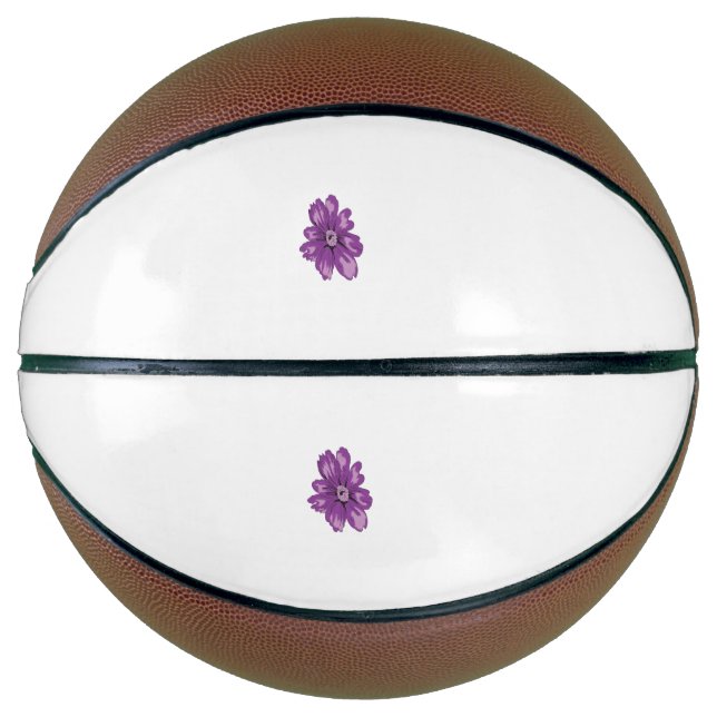 Balón De Baloncesto Estilo Giratorio, berenjena ligera, cedro blanquea (Anverso)