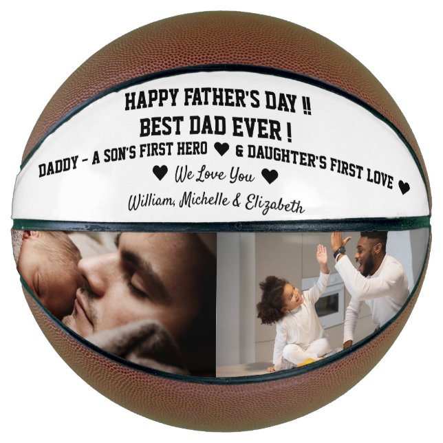 Balón De Baloncesto Feliz Día del Padre Mejor Personalizado de Papá Nu (Anverso)