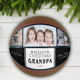 Balón De Baloncesto Feliz Navidad Abuelo 3 Collage de fotos