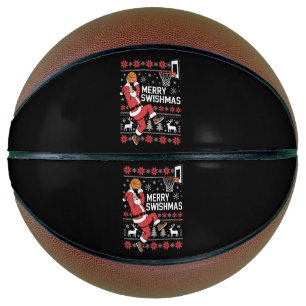 Balón De Baloncesto Feliz Swishmas Baloncesto Feo Navidad Xmas