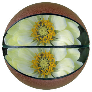 Balón De Baloncesto Flor amarillo claro de Dahlia