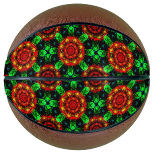 Balón De Baloncesto Flor moderna boho elegante patrón abstracto #504