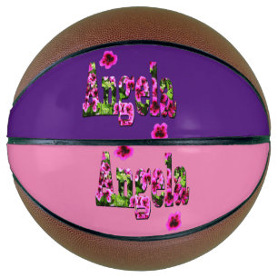 Balón De Baloncesto floral Angela Name, básquetbol