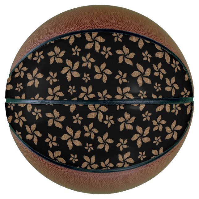 Balón De Baloncesto Floral marrón femenina (Anverso)
