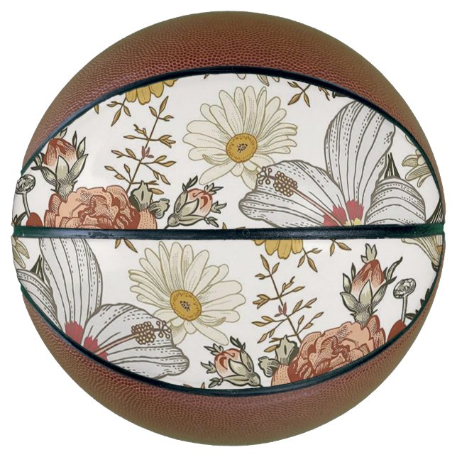Balón De Baloncesto Flores hermosas (Anverso)