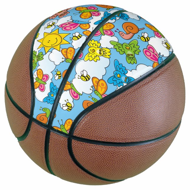 Balón De Baloncesto Fondo de animales para bebés (Angular)