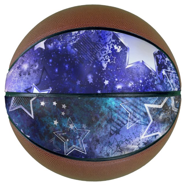 Balón De Baloncesto Fondo espacial con estrellas (Anverso)