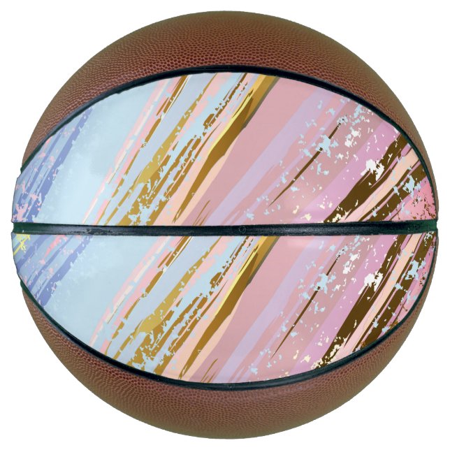 Balón De Baloncesto Fondo rosa texturizado (Anverso)