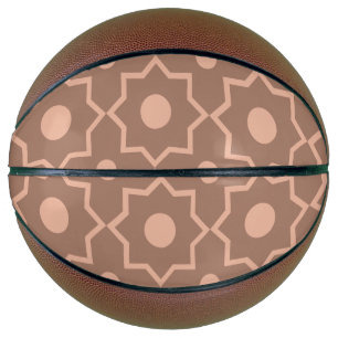 Balón De Baloncesto Forma geométrica moderna Mocha Mousse Dusty Rosa
