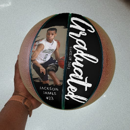 Balón De Baloncesto Foto con Efecto Pulido de Graduación con Estilo