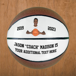 Balón De Baloncesto Foto de Personalizable blanco