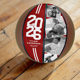 Balón De Baloncesto Foto de Red 2025 Graduation Senior 4
