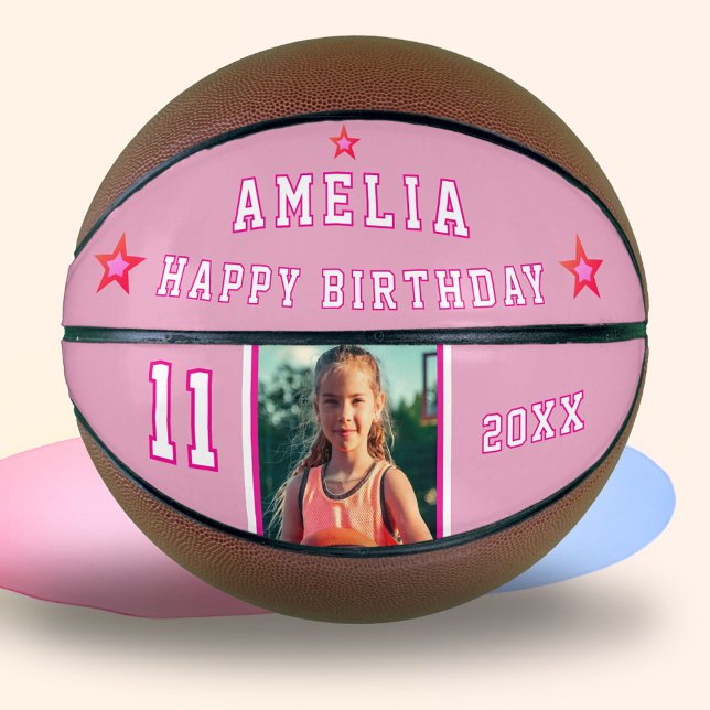 Balón De Baloncesto Foto del jugador de Pink Happy Birday Stars (Subido por el creador)