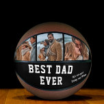 Balón De Baloncesto Foto del mejor Personalizado de papá<br><div class="desc">Personalizar el texto,  los colores y las fotos según desee. Utilice los tres portaobjetos o elimine para añadir los suyos propios.</div>