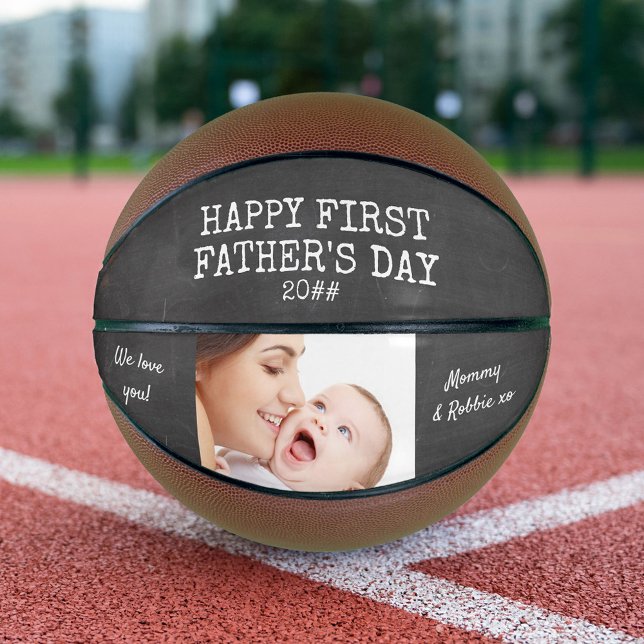 Balón De Baloncesto Foto del Personalizado del primer Día del Padre Ch (Subido por el creador)