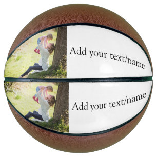 Balón De Baloncesto Foto familiar de madre e hija agregar nombre image
