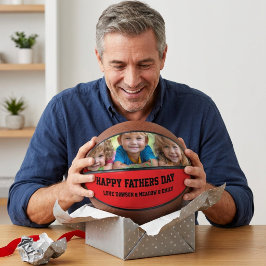 Balón De Baloncesto Foto moderna Feliz Día del Padre personalizable