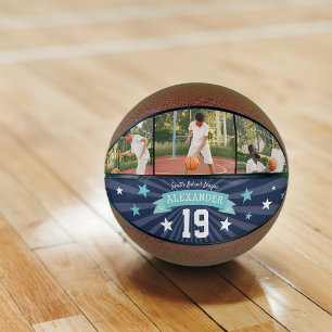 Balón De Baloncesto Foto personalizada del jugador y número Keepsake