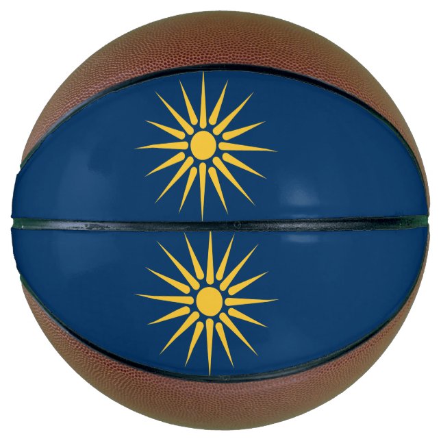Balón De Baloncesto Fullsize Basketball with Flag of Macedonia (Anverso)