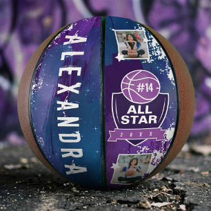 Balón De Baloncesto Galaxy All Star Player número de equipo y nombre p
