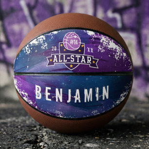 Balón De Baloncesto Galaxy All Star Player número de equipo y nombre p