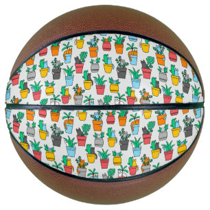 Balón De Baloncesto Gatos en macetas de flores
