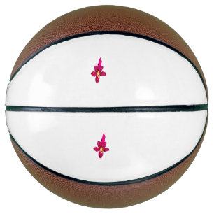 Balón De Baloncesto Girly Design, Light Gold, Purplish Red