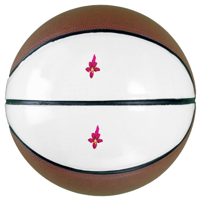 Balón De Baloncesto Girly Design, Light Gold, Purplish Red (Anverso)