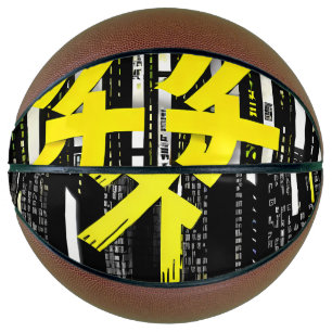 Balón De Baloncesto Glossy Pink Donut with Dark Sprinkles