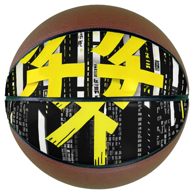 Balón De Baloncesto Glossy Pink Donut with Dark Sprinkles (Anverso)