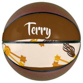 Balón De Baloncesto Gold house keys on pink