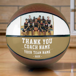 Balón De Baloncesto Gracias Coach Team Name Photo