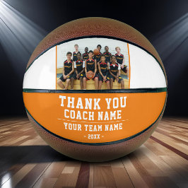 Balón De Baloncesto Gracias Naranja entrenador Nombre del equipo y fot