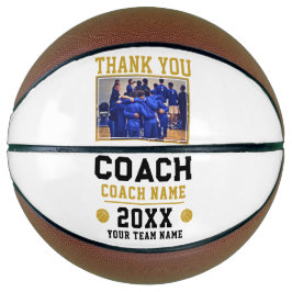 Balón De Baloncesto Gracias Rótulo entrenador Foto del equipo
