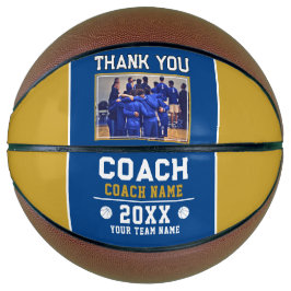 Balón De Baloncesto Gracias Rótulo entrenador Foto del equipo