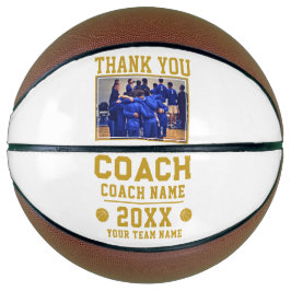 Balón De Baloncesto Gracias Rótulo entrenador Foto del equipo