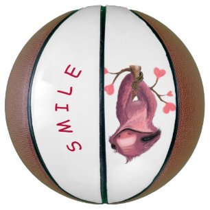 Balón De Baloncesto Gracioso Romántico Smile Basketball