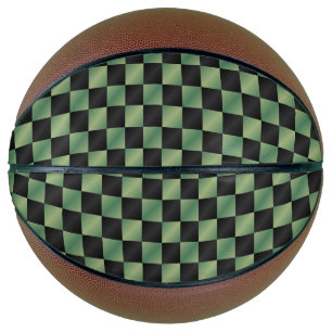 Balón De Baloncesto Gradiente negro verde oliva moderno controlado