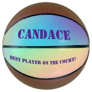 Balón De Baloncesto Gradiente Pastel de nombre personalizado