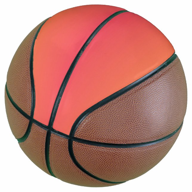 Balón De Baloncesto Gradiente rosa y naranja (Angular)