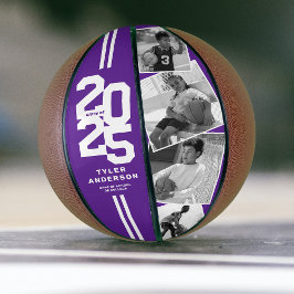 Balón De Baloncesto Graduación Graduada Morada 2025 Senior 4 Foto