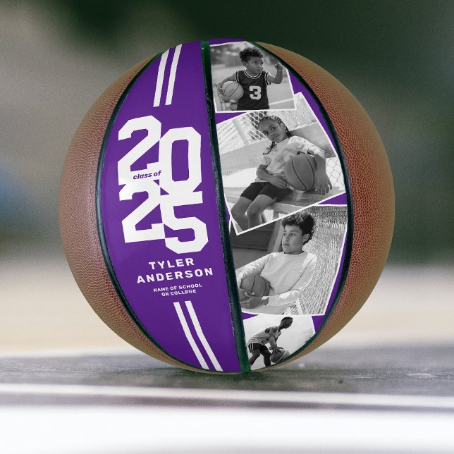 Balón De Baloncesto Graduación Graduada Morada 2025 Senior 4 Foto (Subido por el creador)