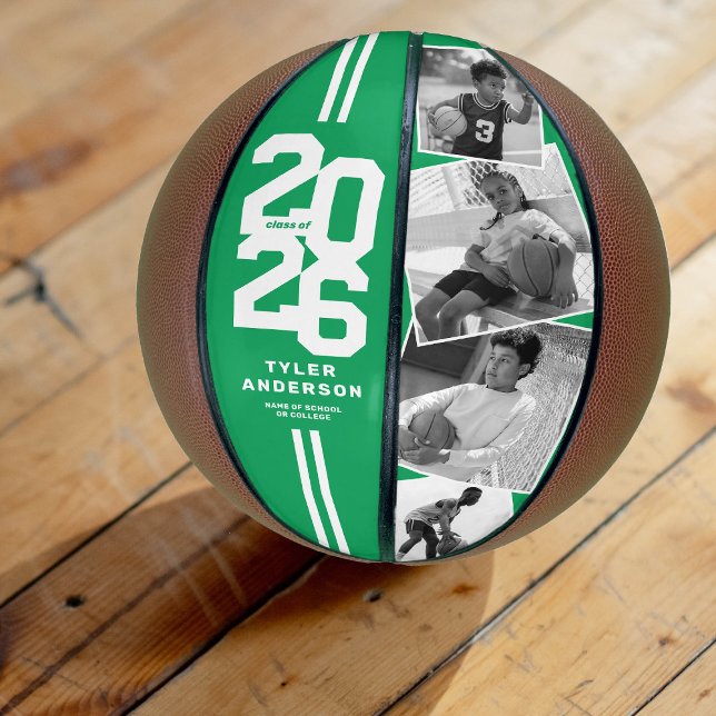 Balón De Baloncesto Graduación Verde 2025 Senior 4 Foto (Subido por el creador)