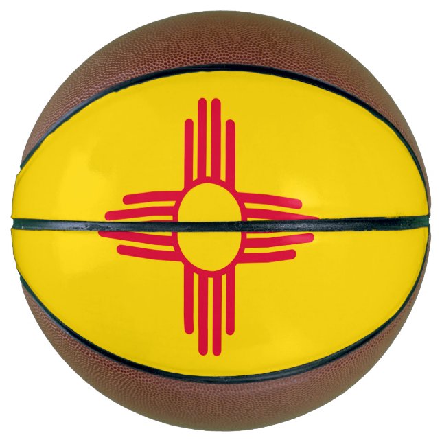 Balón De Baloncesto Gráfico dinámico de la bandera del estado de Nuevo (Anverso)