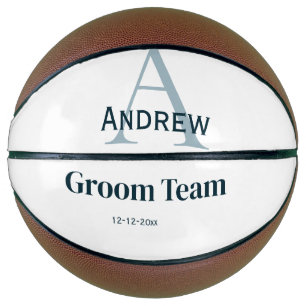 Balón De Baloncesto groomsmen de equipo simple y personalizado en mono