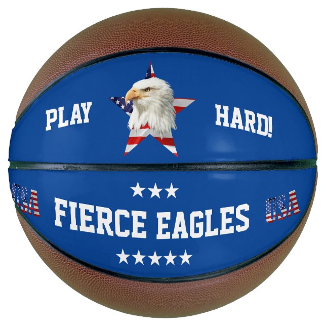 Balón De Baloncesto Guay Bald Eagle, La Bandera Estadounidense, Estrel (Anverso)