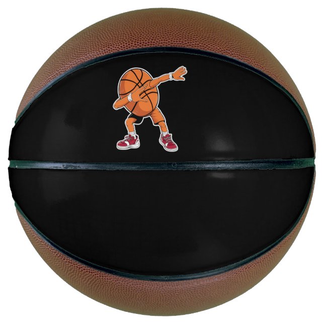 Balón de baloncesto haciendo dabbing divertido jug (Anverso)