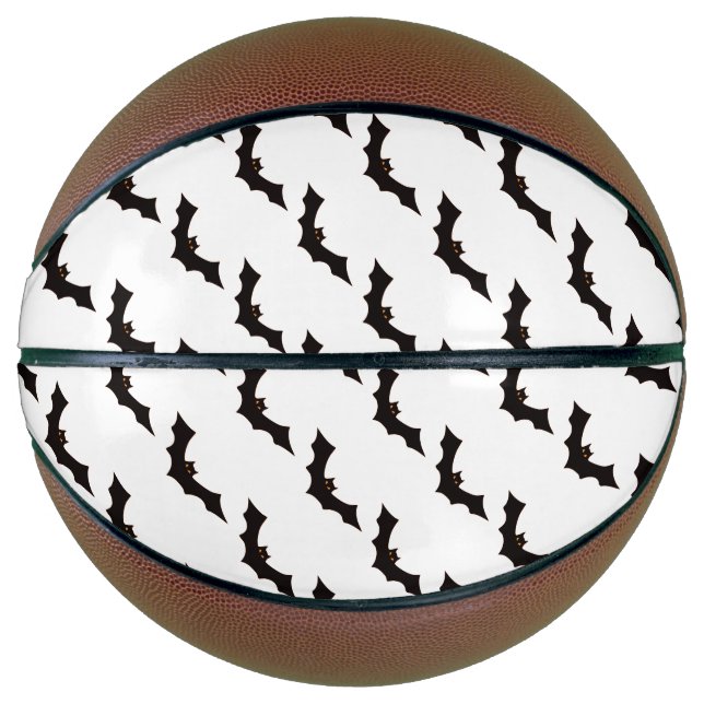Balón De Baloncesto Halloween, Patrón De Murciélagos, Truco O Tratamie (Anverso)