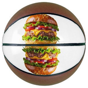 Balón De Baloncesto Hamburguesa con queso apetitosa de SlipperyJoe cru