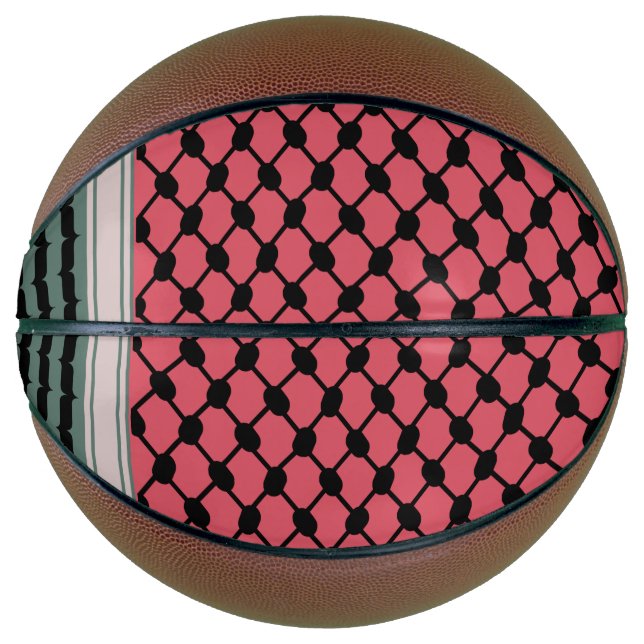 Balón De Baloncesto Hatta Keffiyeh Kufiya Folk (Anverso)